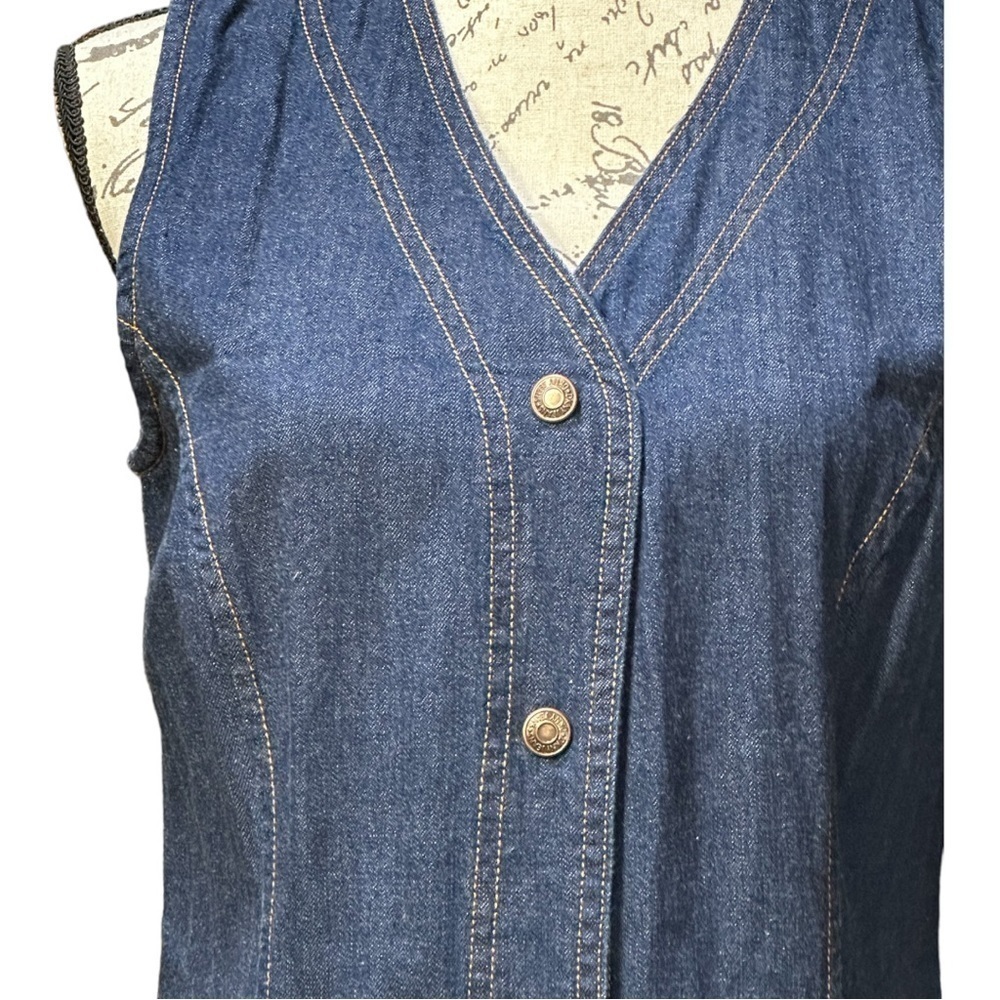 DKNY Jeans Long Denim Maxi Dress Size 10 NWT - Picture 6 of 8
